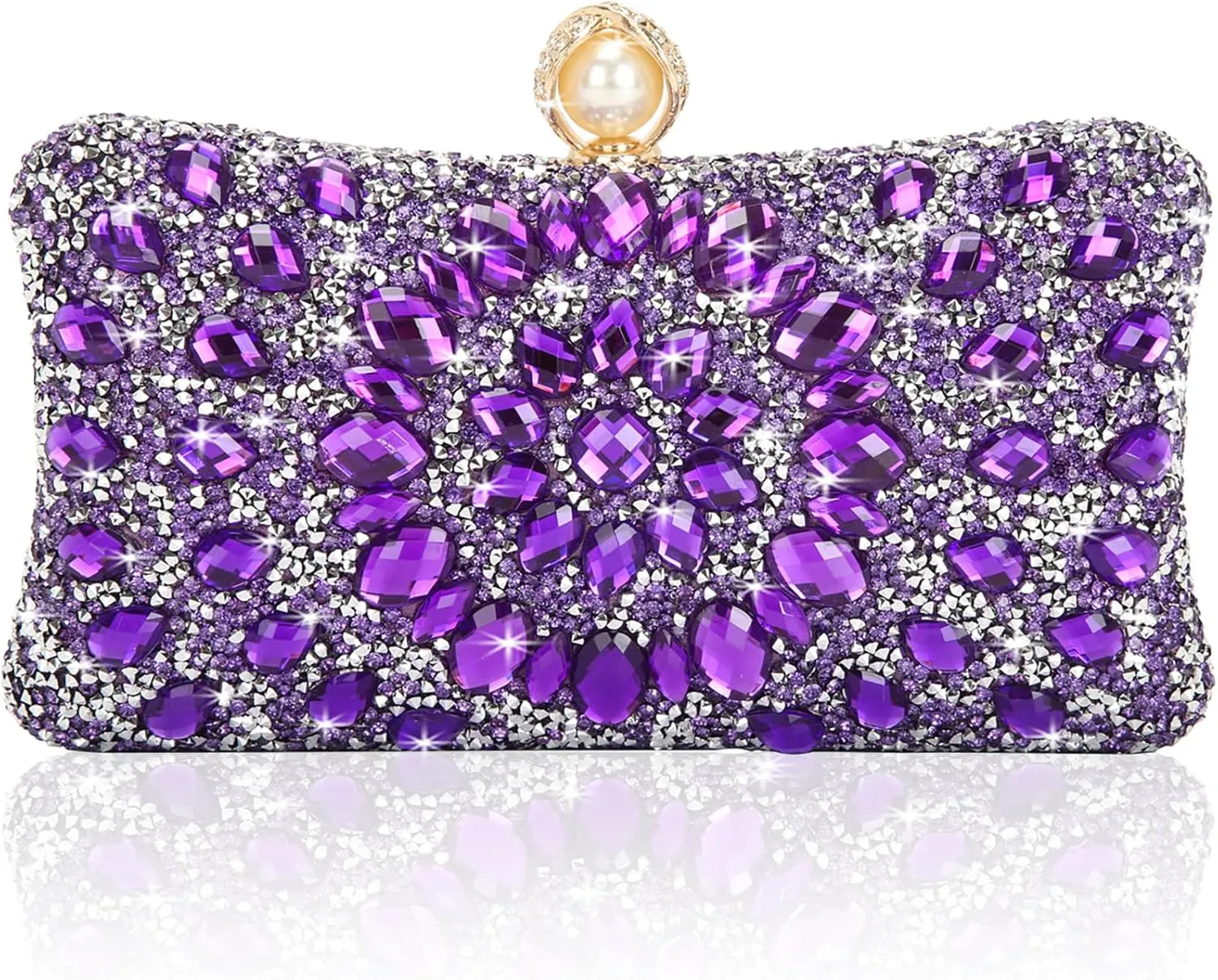 Women's Evening Bags Sparkly Rhinestone Clutch Purses Luxury Handbags