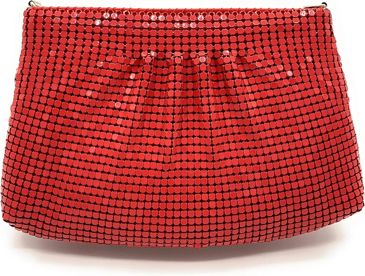 Women's Evening Clutches Metal Mesh Party Purse Bag(Mini,Purple)