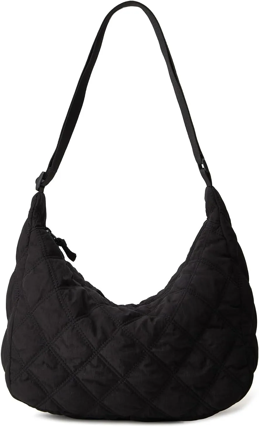 Women's Puffer Totes Fashion Quilted Shoulder Crossbody Bag Solid Color Rhombus Down Padded Handbag Dumpling Purse