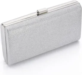 Womens Vintage Envelope Clutch Silver Evening Handbag For Cocktail/Wedding/Party