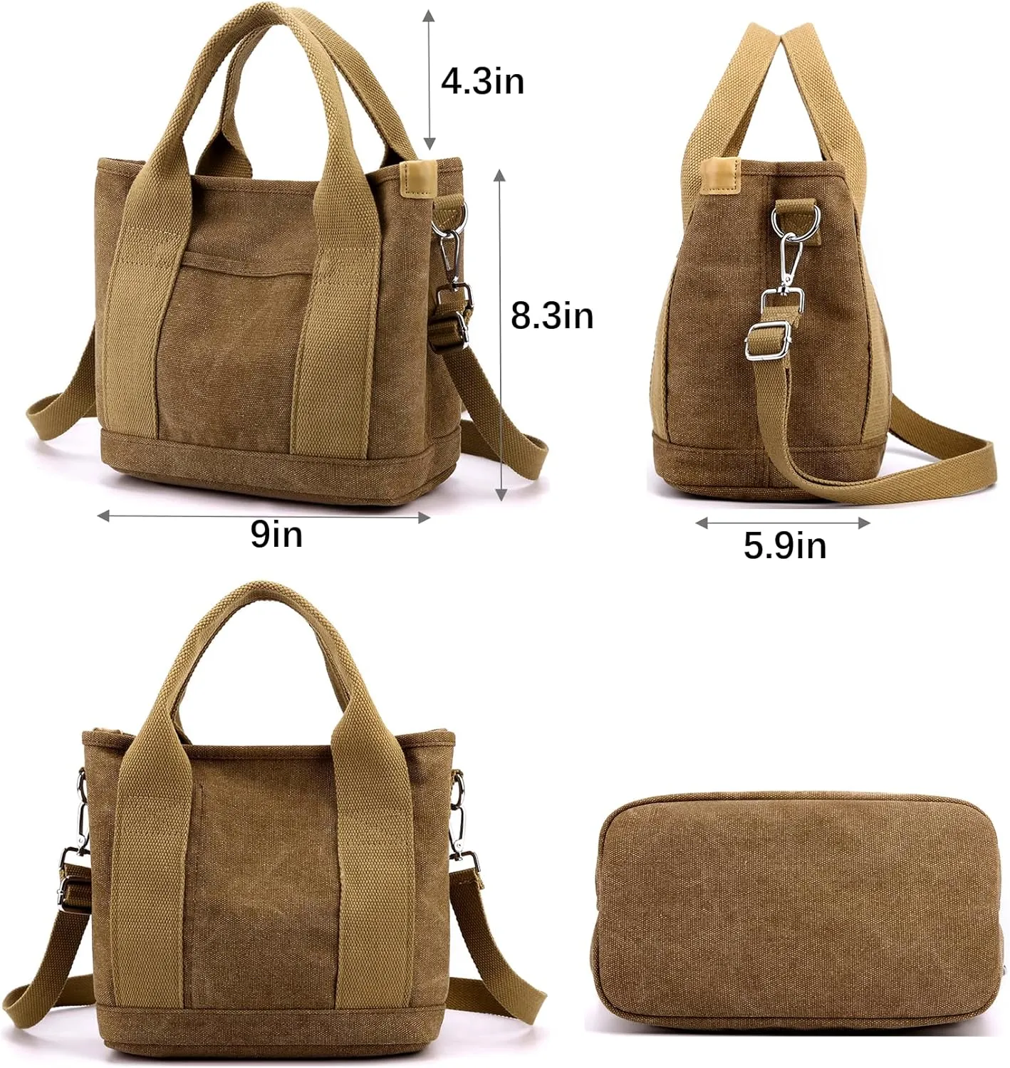 Wxnow Canvas Messenger bags for women,Tote Crossbody Shoulder Bag Satchel Purse