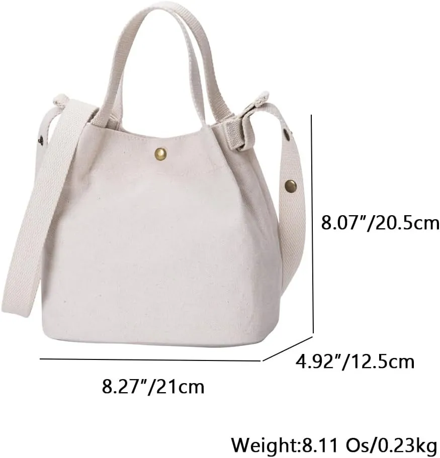 YONBEN Canvas Crossbody Bag Handbag - Small Tote Bag with Comfortable Handles - Lightweight and Stylish