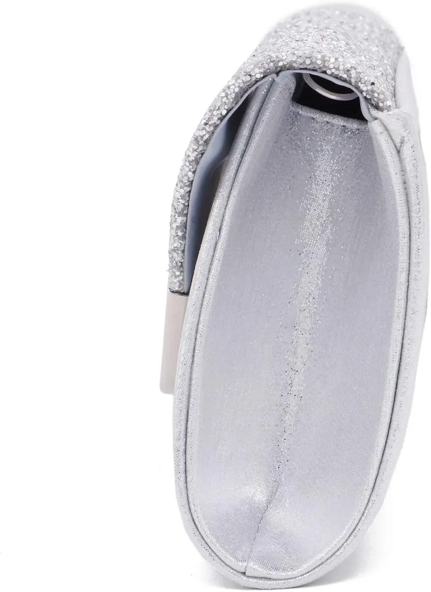 ZIUMUDY Sparkly Glitter Evening Envelop Clutches Shoulder Chain Bags Bridal Wedding Clutch Purse Wallet