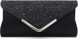 ZIUMUDY Sparkly Glitter Evening Envelop Clutches Shoulder Chain Bags Bridal Wedding Clutch Purse Wallet
