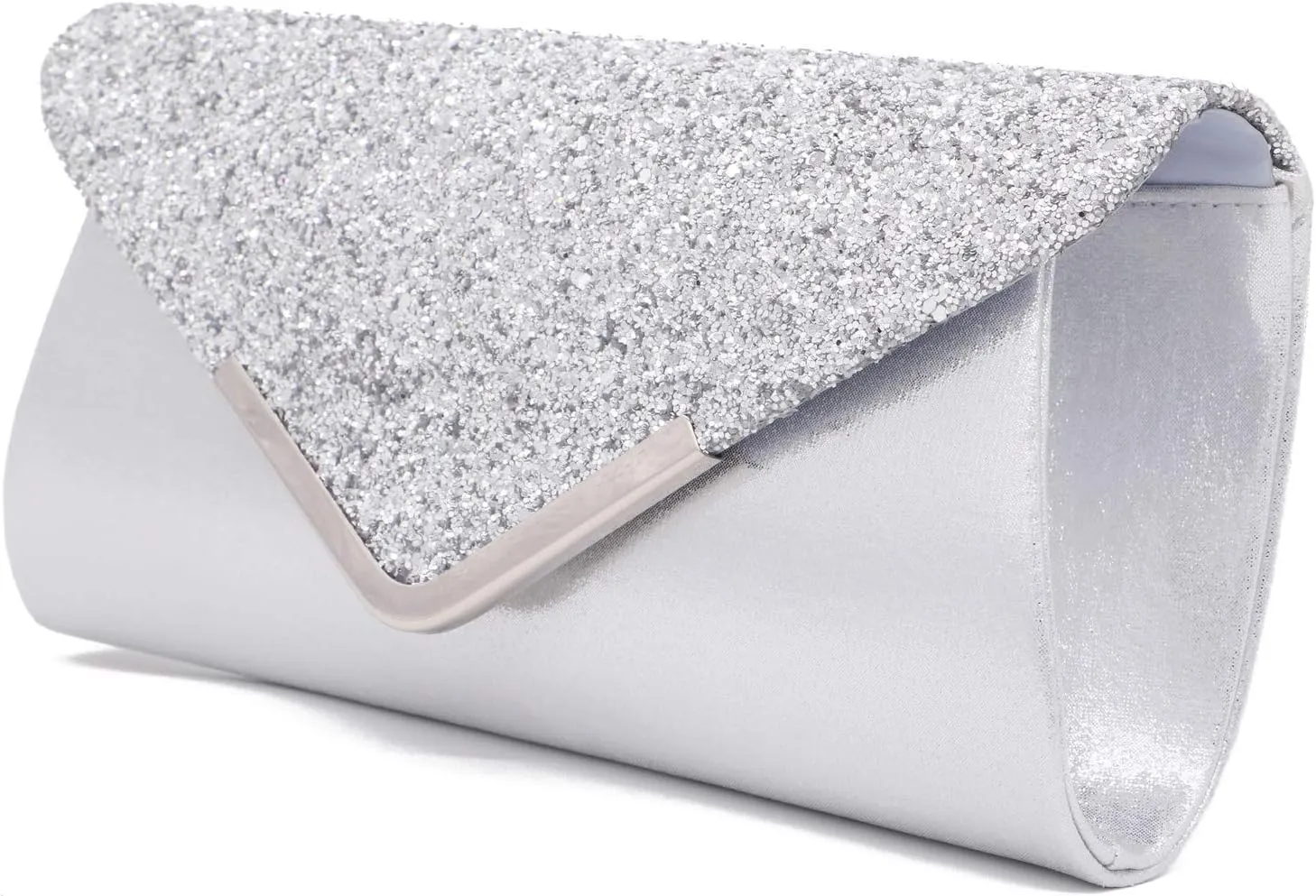ZIUMUDY Sparkly Glitter Evening Envelop Clutches Shoulder Chain Bags Bridal Wedding Clutch Purse Wallet