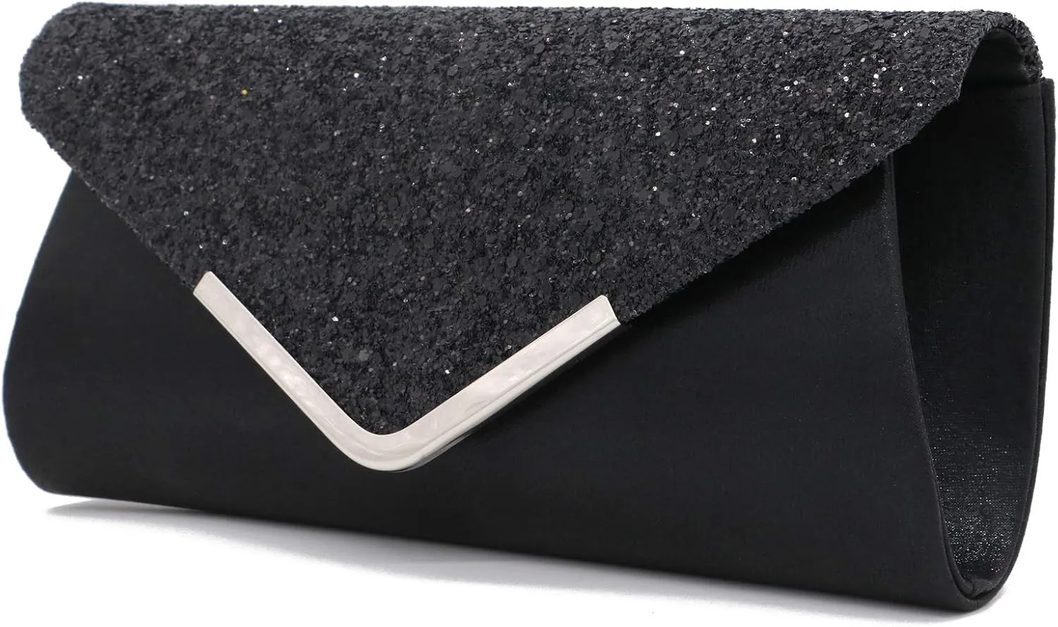 ZIUMUDY Sparkly Glitter Evening Envelop Clutches Shoulder Chain Bags Bridal Wedding Clutch Purse Wallet