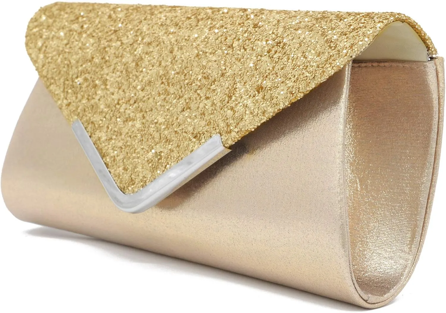 ZIUMUDY Sparkly Glitter Evening Envelop Clutches Shoulder Chain Bags Bridal Wedding Clutch Purse Wallet
